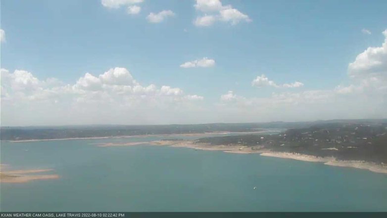 Lake Travis webcam, August 10, 2022 2:25 PM CT