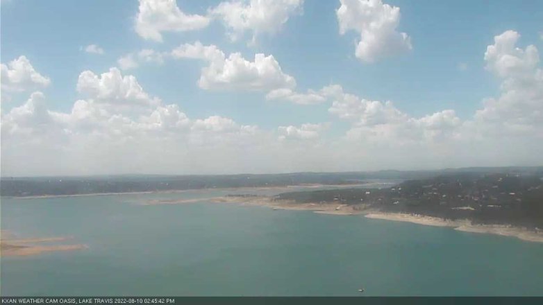 Lake Travis webcam, August 10, 2022 2:45 PM CT