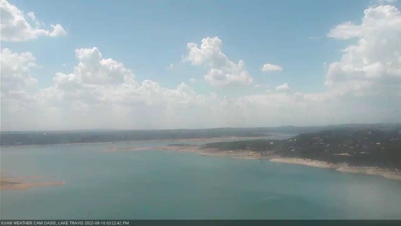 Lake Travis webcam, August 10, 2022 3:25 PM CT