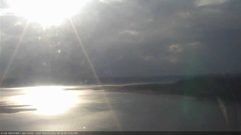 Lake Travis webcam, August 10, 2022 6:25 PM CT