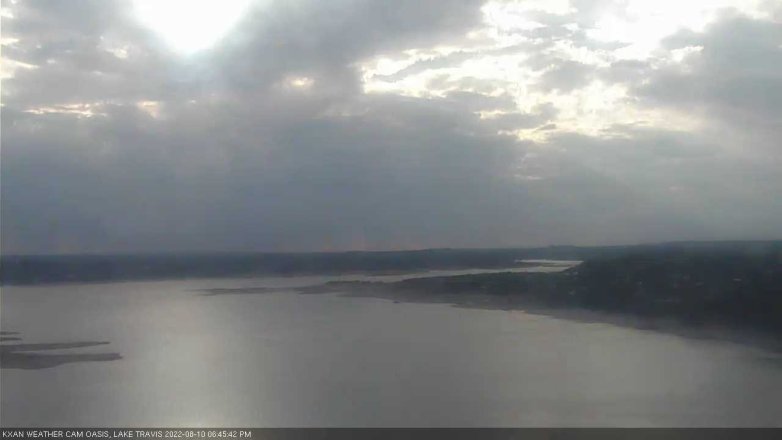 Lake Travis webcam, August 10, 2022 6:45 PM CT