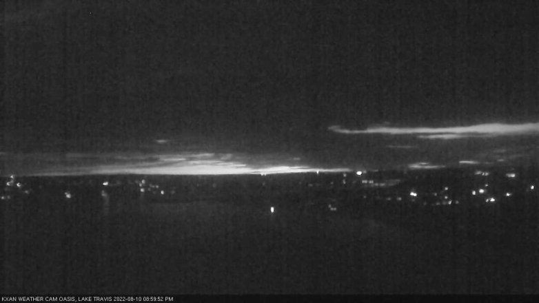 Lake Travis webcam, August 10, 2022 9:00 PM CT