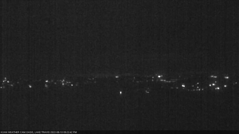 Lake Travis webcam, August 10, 2022 9:25 PM CT