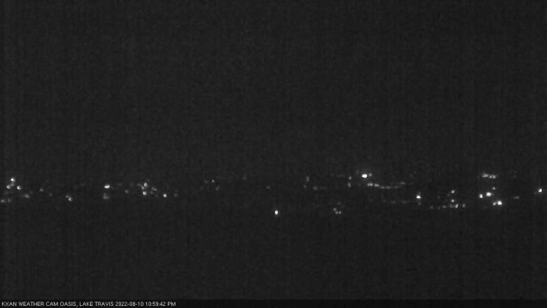 Lake Travis webcam, August 10, 2022 11:00 PM CT