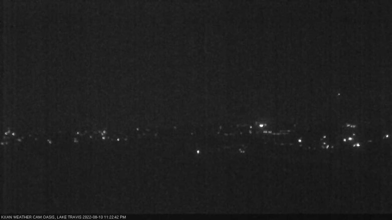 Lake Travis webcam, August 10, 2022 11:25 PM CT