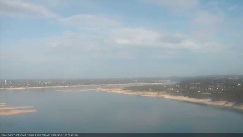 Lake Travis webcam, August 11, 2022 9:00 AM CT
