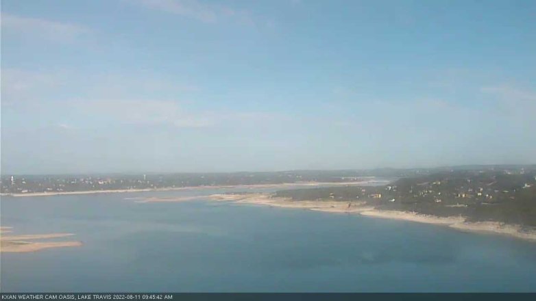 Lake Travis webcam, August 11, 2022 9:45 AM CT