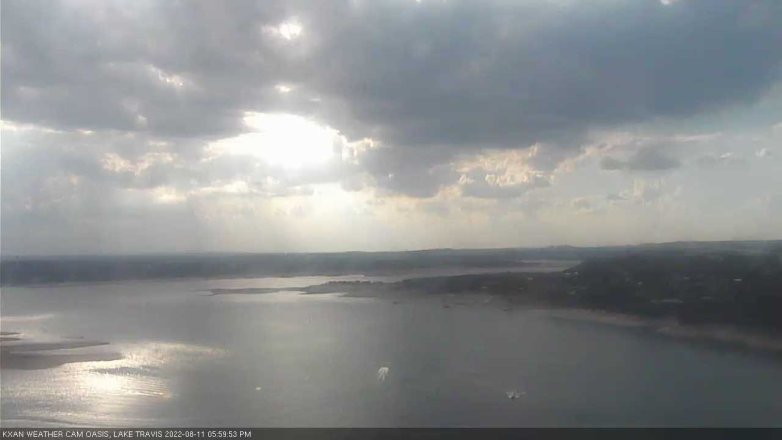Lake Travis webcam, August 11, 2022 6:00 PM CT