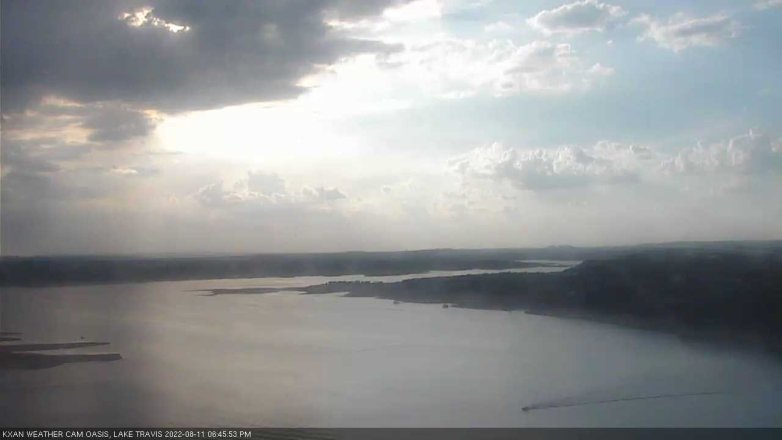 Lake Travis webcam, August 11, 2022 6:45 PM CT
