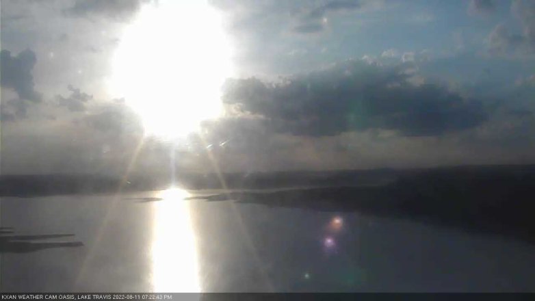 Lake Travis webcam, August 11, 2022 7:25 PM CT