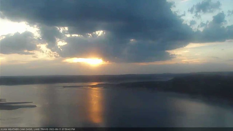 Lake Travis webcam, August 11, 2022 8:00 PM CT