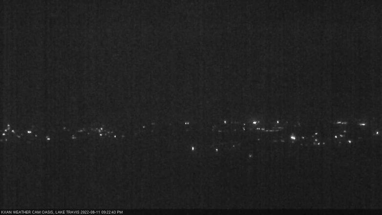 Lake Travis webcam, August 11, 2022 9:25 PM CT