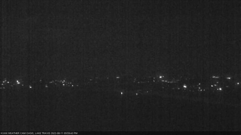 Lake Travis webcam, August 11, 2022 10:00 PM CT