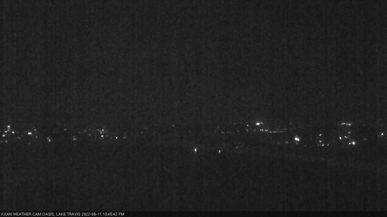 Lake Travis webcam, August 11, 2022 10:45 PM CT