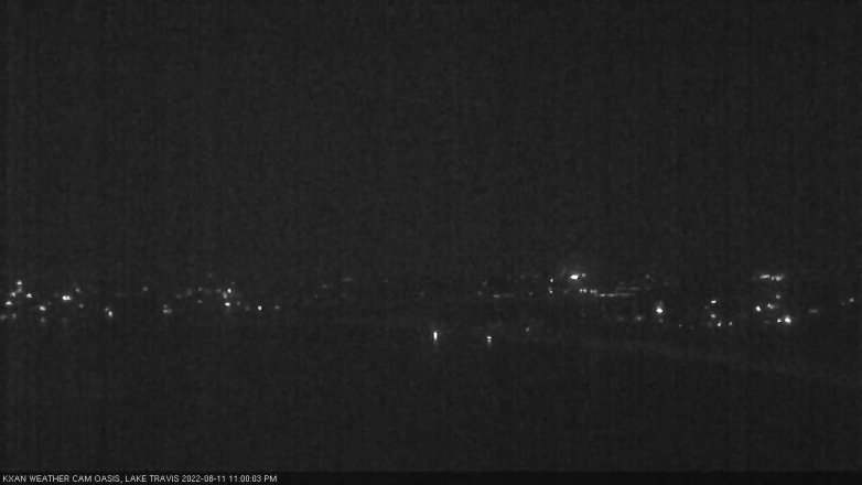 Lake Travis webcam, August 11, 2022 11:00 PM CT