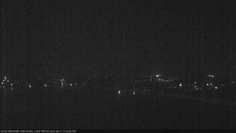Lake Travis webcam, August 11, 2022 11:25 PM CT