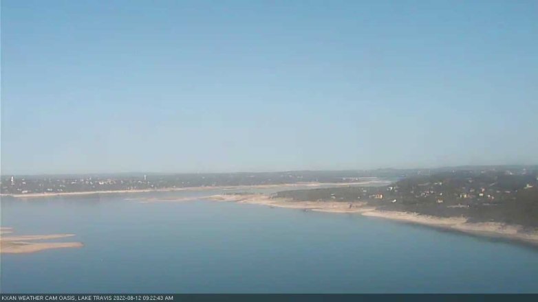 Lake Travis webcam, August 12, 2022 9:25 AM CT