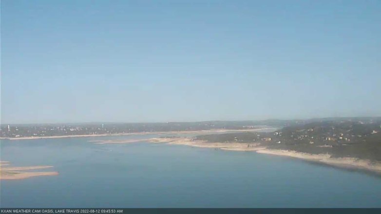 Lake Travis webcam, August 12, 2022 9:45 AM CT