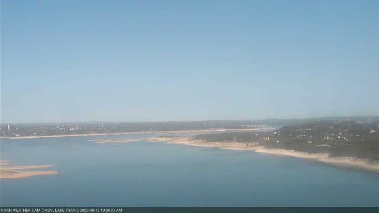 Lake Travis webcam, August 12, 2022 10:00 AM CT
