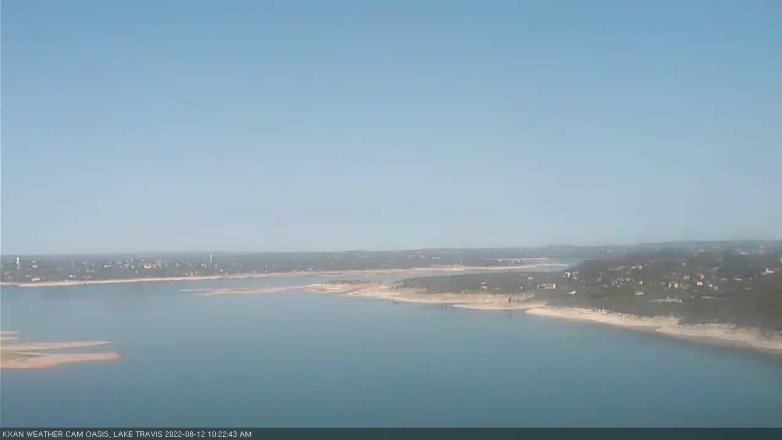Lake Travis webcam, August 12, 2022 10:25 AM CT