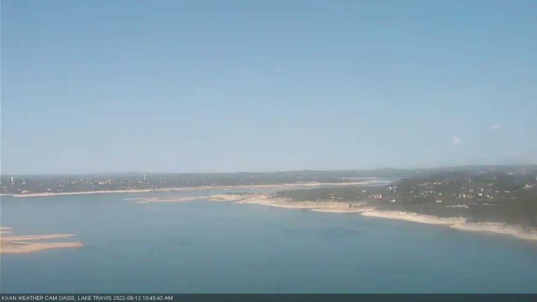Lake Travis webcam, August 12, 2022 10:45 AM CT