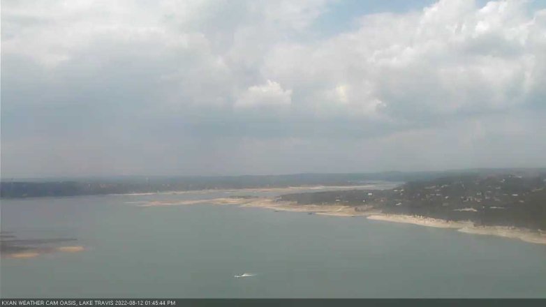 Lake Travis webcam, August 12, 2022 1:45 PM CT