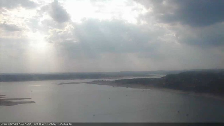 Lake Travis webcam, August 12, 2022 5:45 PM CT