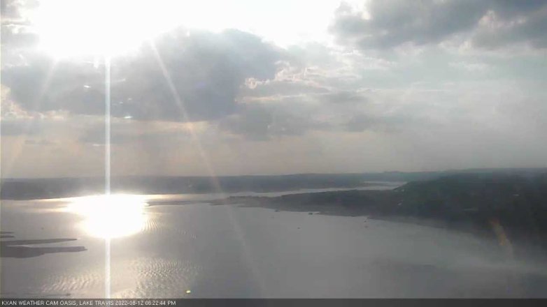 Lake Travis webcam, August 12, 2022 6:25 PM CT