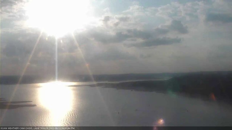 Lake Travis webcam, August 12, 2022 6:45 PM CT
