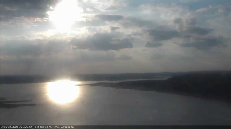 Lake Travis webcam, August 12, 2022 7:00 PM CT