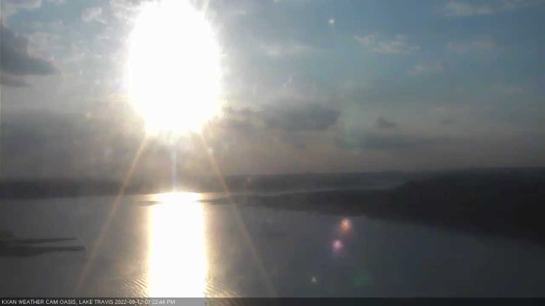 Lake Travis webcam, August 12, 2022 7:25 PM CT