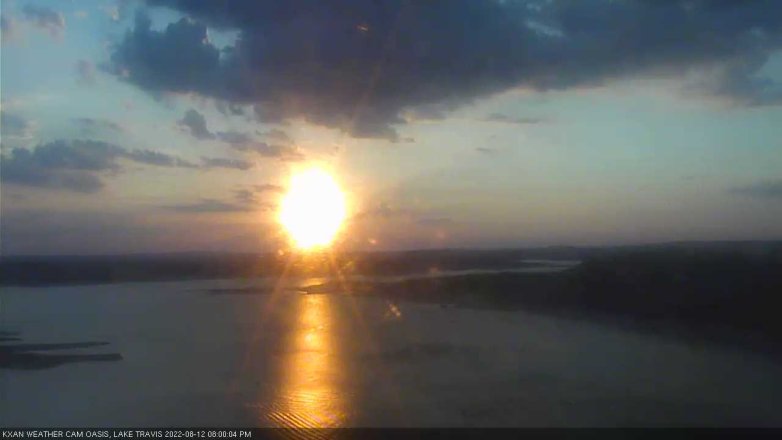 Lake Travis webcam, August 12, 2022 8:00 PM CT