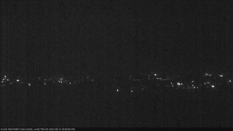 Lake Travis webcam, August 12, 2022 9:45 PM CT