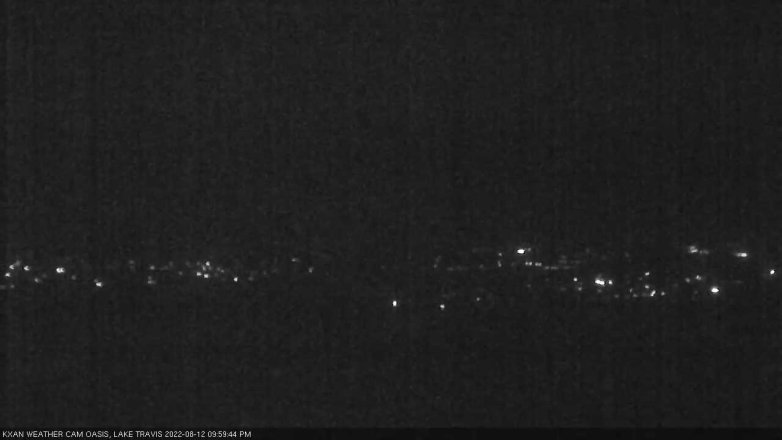 Lake Travis webcam, August 12, 2022 10:00 PM CT