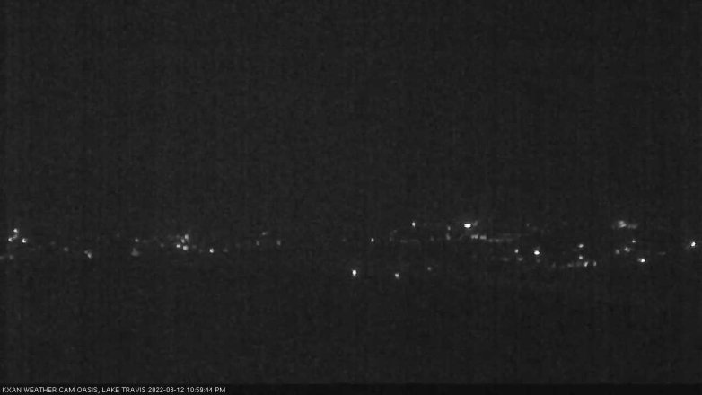Lake Travis webcam, August 12, 2022 11:00 PM CT