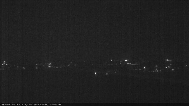 Lake Travis webcam, August 12, 2022 11:25 PM CT