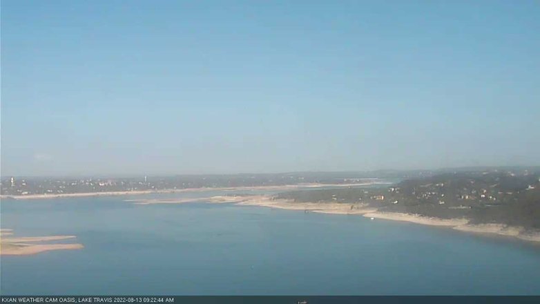 Lake Travis webcam, August 13, 2022 9:25 AM CT