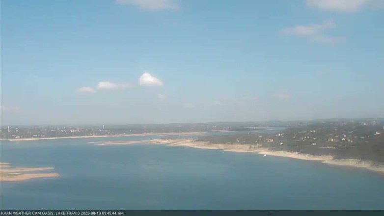 Lake Travis webcam, August 13, 2022 9:45 AM CT