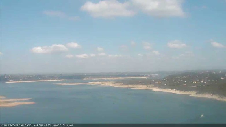 Lake Travis webcam, August 13, 2022 10:00 AM CT