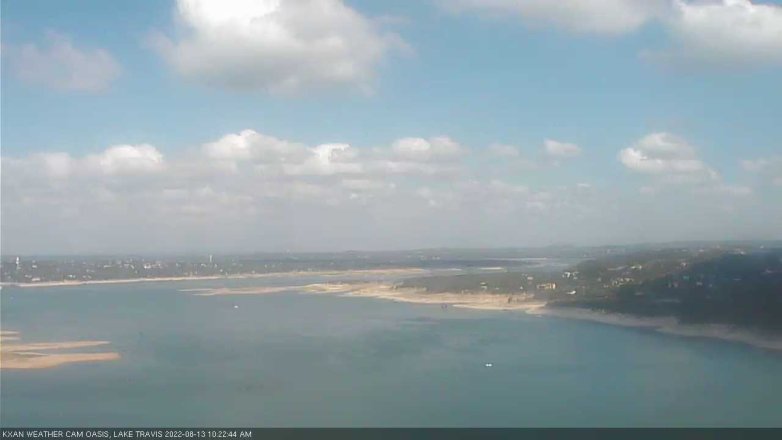 Lake Travis webcam, August 13, 2022 10:25 AM CT