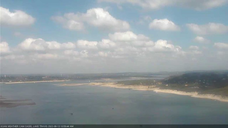 Lake Travis webcam, August 13, 2022 11:00 AM CT
