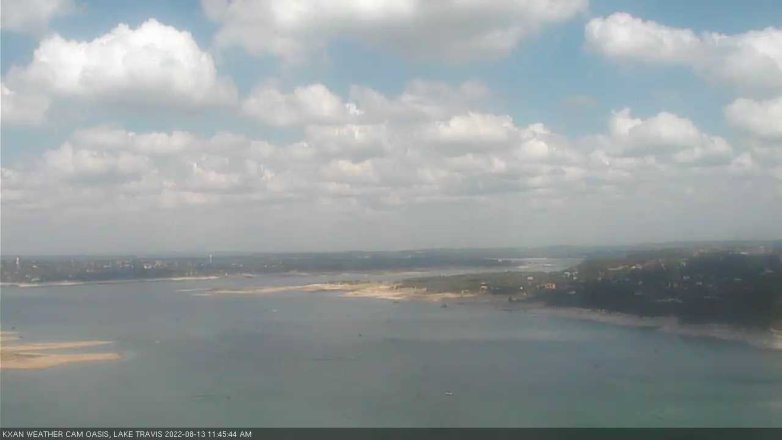 Lake Travis webcam, August 13, 2022 11:45 AM CT
