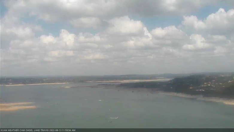Lake Travis webcam, August 13, 2022 12:00 PM CT
