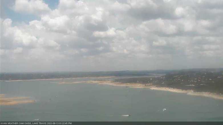 Lake Travis webcam, August 13, 2022 1:25 PM CT