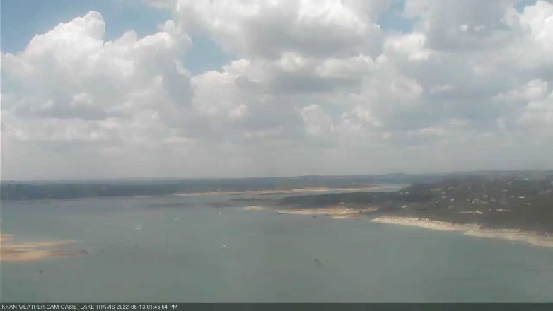 Lake Travis webcam, August 13, 2022 1:45 PM CT