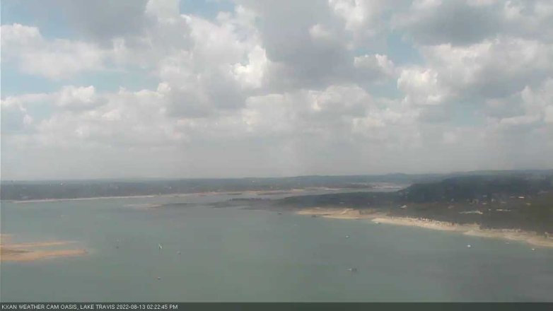 Lake Travis webcam, August 13, 2022 2:25 PM CT