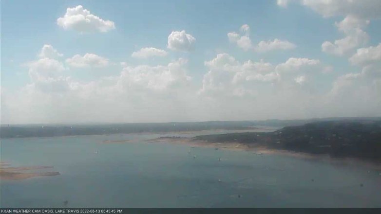 Lake Travis webcam, August 13, 2022 3:45 PM CT