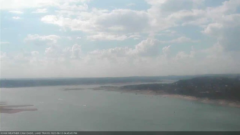 Lake Travis webcam, August 13, 2022 4:45 PM CT