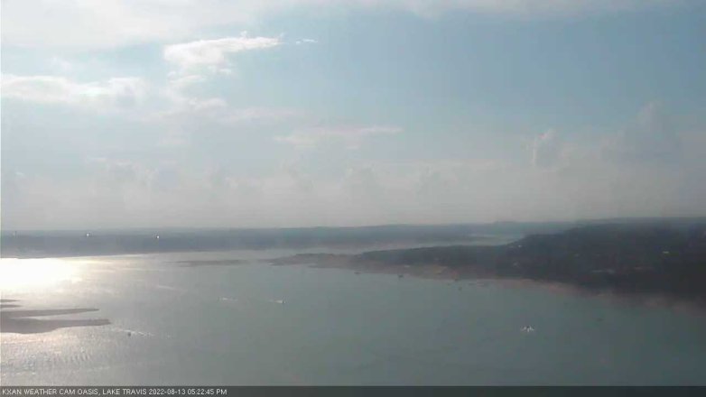 Lake Travis webcam, August 13, 2022 5:25 PM CT