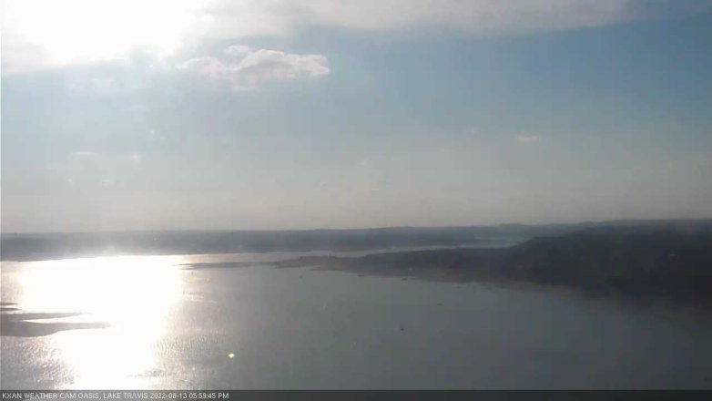 Lake Travis webcam, August 13, 2022 6:00 PM CT